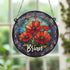 Poppy Personalised Stained Glass Effect Suncatcher